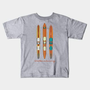 Vintage Water Skis Kids T-Shirt